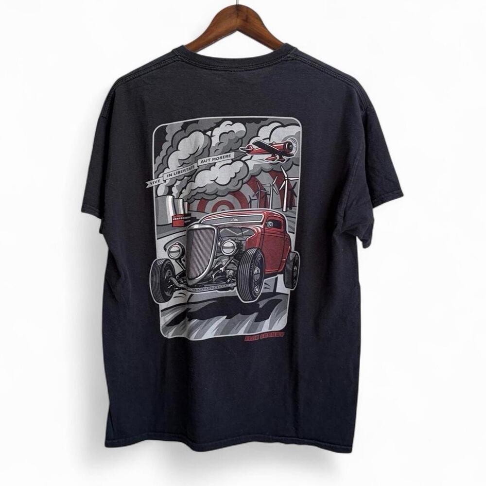 Vintage Y2K Cartoon Roadster Mens L Retro Muscle Car Streetwear Tee